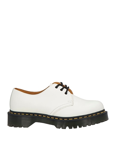 DR. MARTENS Laced shoes White Leather