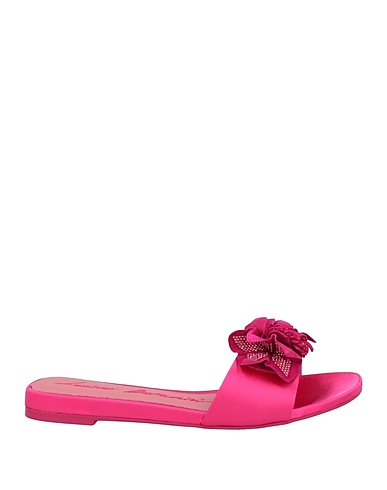 LUCIANO BARACHINI Sandals Magenta Textile fibres