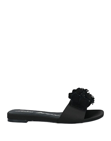 LUCIANO BARACHINI Sandals Black Textile fibres