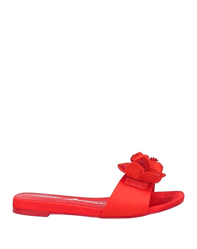 LUCIANO BARACHINI Sandals Tomato red Textile fibres