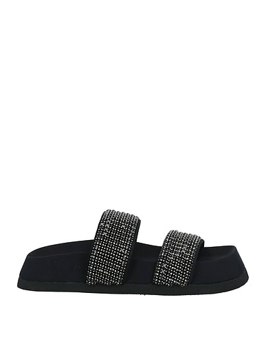 MANUFACTURE D'ESSAI Sandals Black Textile fibres
