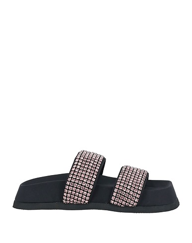MANUFACTURE D'ESSAI Sandals Black Textile fibers
