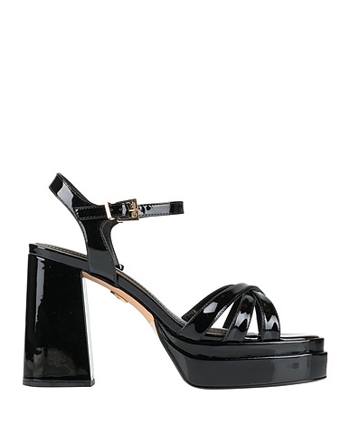 BUFFALO Sandals Black Textile fibres