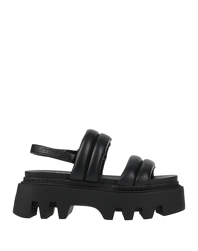 BUFFALO Sandals Black Textile fibres