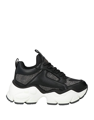 BUFFALO Sneakers Black 68% Polyester, 32% Cotton