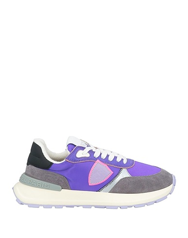 PHILIPPE MODEL Sneakers Grey Leather, Textile fibres