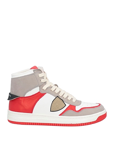 PHILIPPE MODEL Sneakers White Leather, Textile fibers