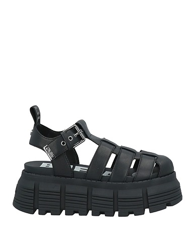 BUFFALO Sandals Black Textile fibres
