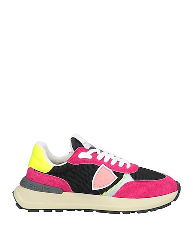 PHILIPPE MODEL Sneakers Fuchsia Leather, Textile fibres