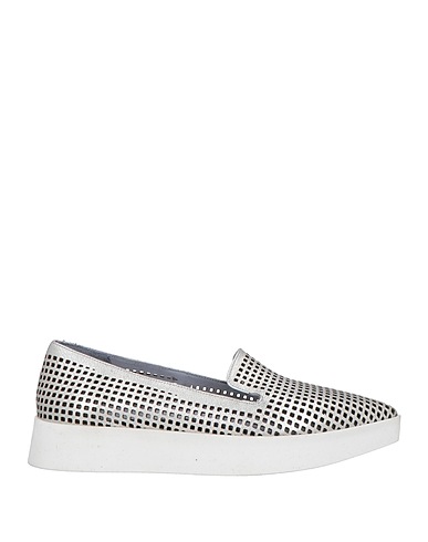 APEPAZZA Loafers Silver Leather