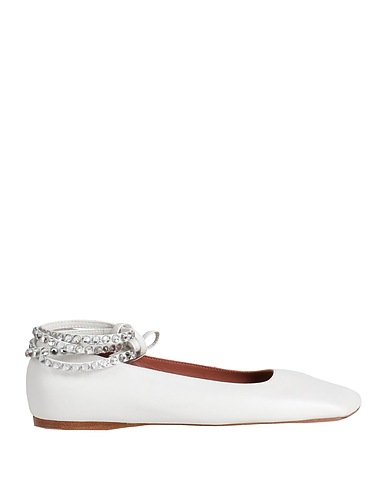 AMINA MUADDI Ballet flats White Leather
