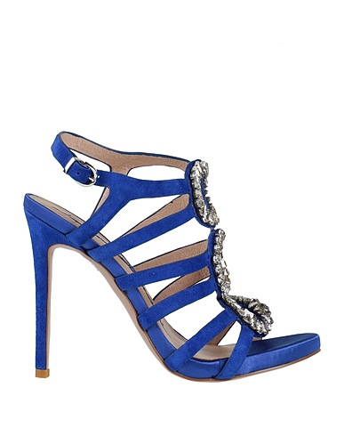 LUCIANO BARACHINI Sandals Bright blue Leather