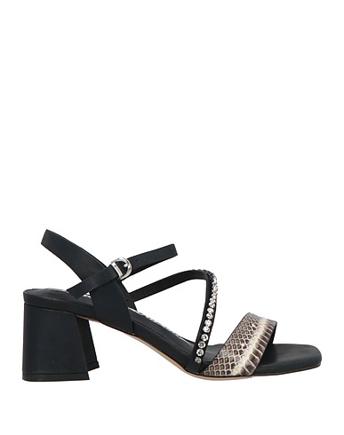 LUCIANO BARACHINI Sandals Black Leather