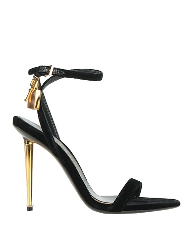 TOM FORD Sandals Black Viscose, Steel, Zamak