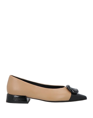 LUCIANO BARACHINI Ballet flats Light brown Leather
