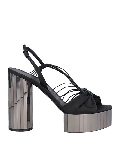 FERRAGAMO Sandals Black Textile fibres