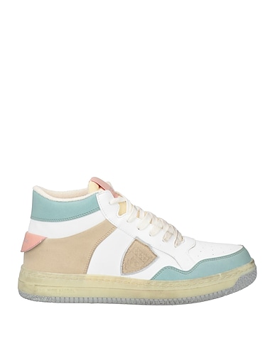 PHILIPPE MODEL Sneakers White Leather, Textile fibres