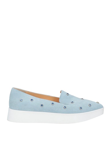 APEPAZZA Loafers Light blue Leather