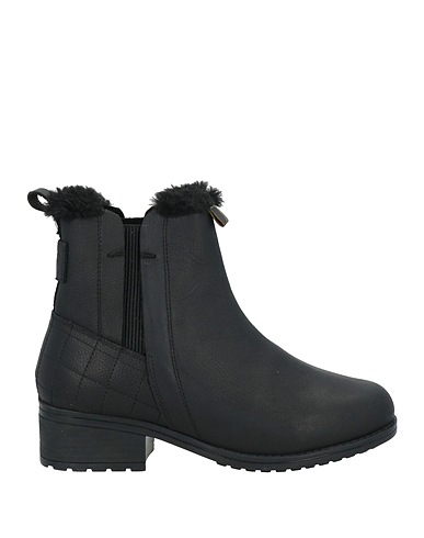 BARBOUR Stivaletti Nero Pelle, Fibre tessili