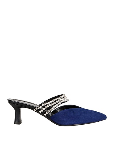 PHILOSOPHY di LORENZO SERAFINI Mules and clogs Midnight blue Leather