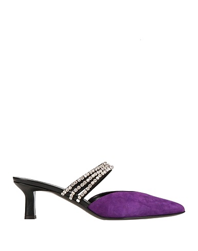 PHILOSOPHY di LORENZO SERAFINI Mules and clogs Purple Leather