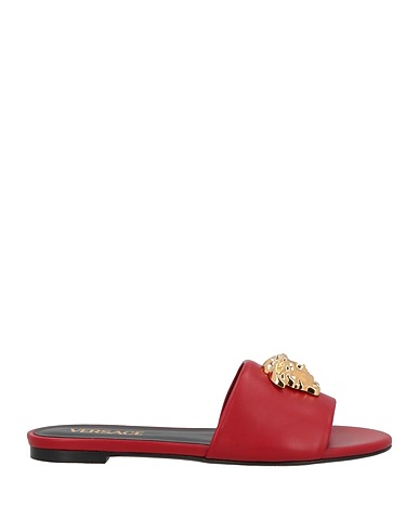 VERSACE Sandals Red Calfskin
