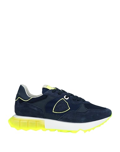 PHILIPPE MODEL Sneakers Navy blue Leather, Textile fibres