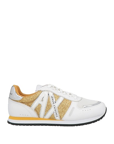 ARMANI EXCHANGE Sneakers White 100% Polyester, Polyurethane coated, PET (Polyethylene terephthalate)