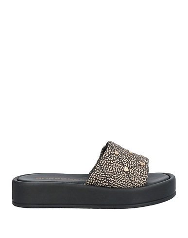 BORBONESE Sandals Black Textile fibres