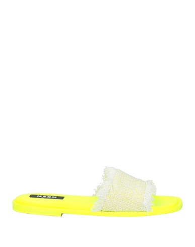 MSGM Sandals Lime green Textile fibres