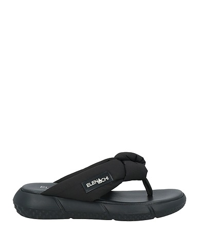 ELENA IACHI Flip flops Black Textile fibers