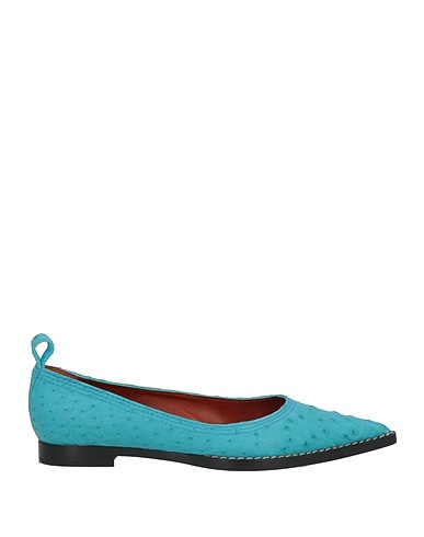 MISSONI Ballerine Turchese Pelle di struzzo