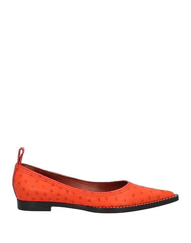 MISSONI Ballerine Rosso pomodoro Pelle di struzzo