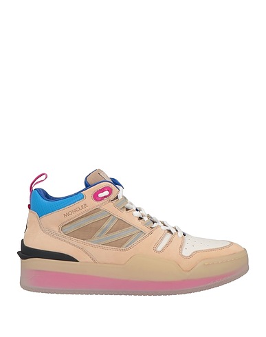 MONCLER Sneakers Sand Leather, Textile fibers