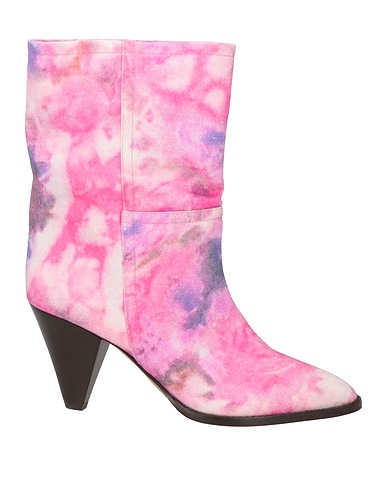 ISABEL MARANT Ankle boot Fuchsia 100% Cotton, Calfskin, Cow leather