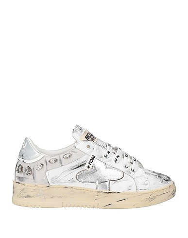 M.C.U. MARCO CASSESE UNION Sneakers White Leather, Swarovski® Crystal