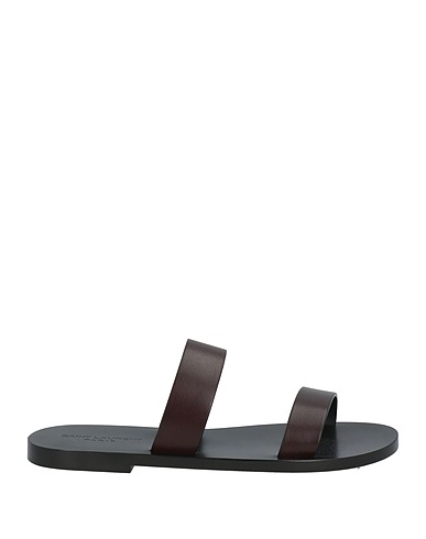 SAINT LAURENT Sandals Dark brown Leather