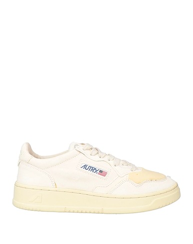 AUTRY Sneakers Off white Leather, Textile fibres