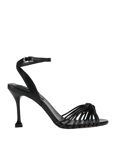 SCHUTZ Sandals Black Textile fibers, Leather