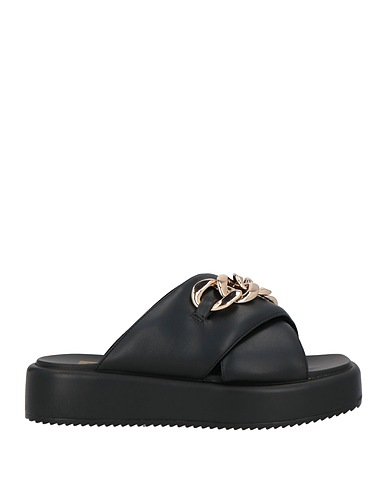 BUFFALO Sandals Black 100% Polyester