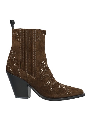 SARTORE Ankle boot Military green Leather