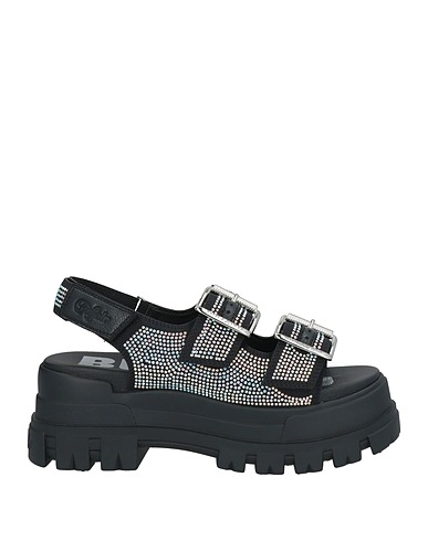 BUFFALO Sandals Black Textile fibres