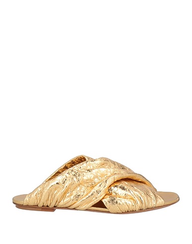FORTE_FORTE Sandals Gold Leather