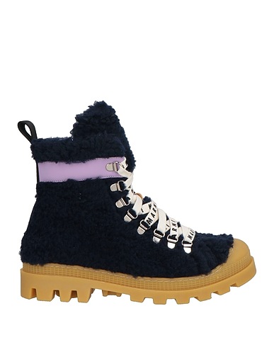 MARNI Ankle boot Midnight blue Textile fibers, Leather