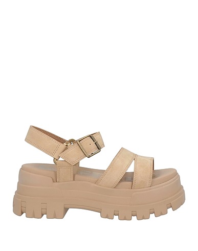 BUFFALO Sandals Camel Textile fibers