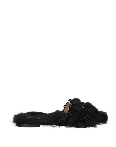 ALBERTA FERRETTI Sandals Black Shearling
