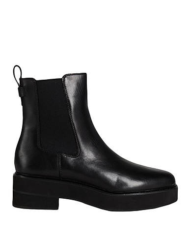 LAUREN RALPH LAUREN Ankle boot Black 75% Leather, 25% Textile fibres