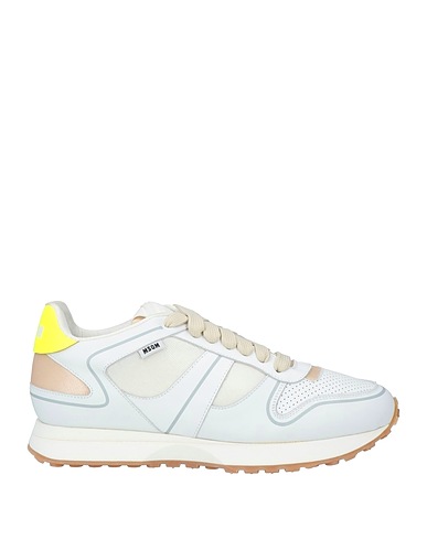 MSGM Sneakers White Textile fibres, Leather
