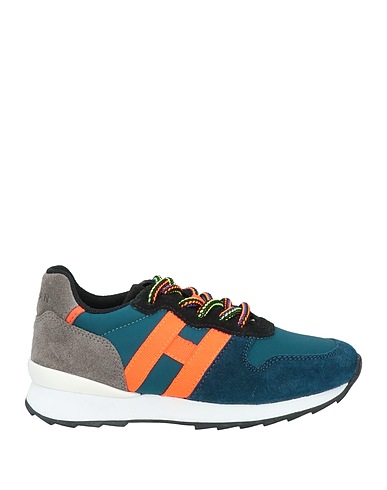 HOGAN Sneakers Verde petrolio Pelle, Fibre tessili