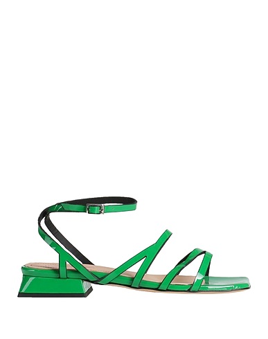 LUCIANO PADOVAN Sandals Green Textile fibres